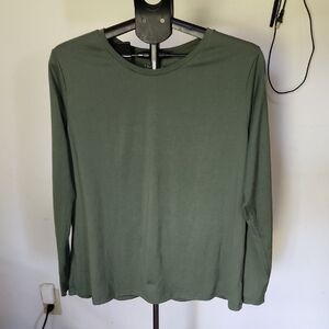 Plus-size Time and Tru Olive Green Long Sleeve Tee